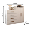 Comoda 2P 4G Aurea Com Pe Branco Demobile