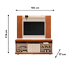 Rack Dili 1,60L Com Painel Trend Freijo/Off White Dj Moveis