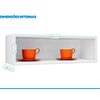 Armário Aéreo de Cozinha Branco 1 Porta Horizontal Luce Itatiaia