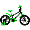 Bicicleta Aro 16 MTB ABS Preto/Verde Ciclo Cairu
