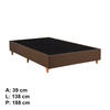 Base Box Universal Convencional Suede Liso 138x39 Cor 3-Marrom Gazin