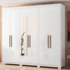 Roupeiro Venice 6 Portas 4 Gavetas 3 Prateleiras com Pes e com Espelho Branco Demobile