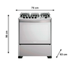Fogão 5B Magister Tripla Chama Inox Style Dako/Atlas