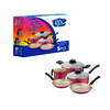 Kit Panelas Clarity 5 Peças Cereja/Creme Única Luz