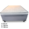 Conjunto Box Baú Acoplado Nápoles Casal 138x65 com Molas Ensacadas Softflex
