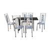 Mesa Paris 6 Cadeiras N 39 GR  Luxo BRM/Branco CI Aço Coelho