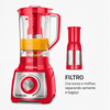 Liquidificador 12V Turbo L-1200 Vermelho/Inox Mondial