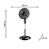 Ventilador de Coluna 40cm VSP-40C-NB Superpower Preto/Prata Mondial