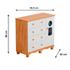 Comoda 1P Tedy New Branco Brilho/Amendoa Peroba
