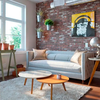 Conjunto Mesa De Centro Classic Redondo Off White/Nature Imcal