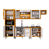 Cozinha 5 Peças Donna Vidro Reflecta com Led Chf Moveis
