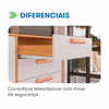 Balcão de Cozinha Nápoles 3 Portas e 2 Gavetas Cinamomo/Off White Itatiaia