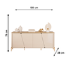 Buffet Liara Off White/Dourado Dj Moveis