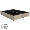 Base Box Suede Linho Liso 158x31 Cor 77 Linho Areia Gazin