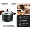 Panela de Pressão 4,2L Life Pressure Antiaderente Granito Brinox 