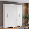 Roupeiro Maya 6 Portas MDP Branco ACP Moveis