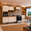 Cozinha Avila 4 Peças Cinamomo Off White Acetinado Chf Moveis