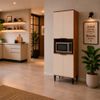 Torre Quente 1 Forno Mdp Freijo/Off White Carraro