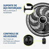 Ventilador De Parede 40CM VTX-40P-8P Preto/Prata Mondial