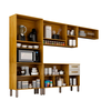 Cozinha Avila 4PCS Cinamomo Off White Acetinado Chf Moveis