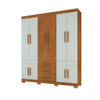 Roupeiro Safira 10 Portas Plus com Pés Cinamomo/Off White Josan