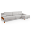 Sofa Roma Chaise Rpiado Tecido Linho Estofados Primor