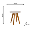 Mesa Classic Lateral Redonda Off White Imcal