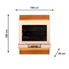 Painel Extensivel Hit 190 Freijo/Off White DJ Moveis