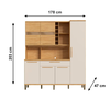 Kit Touriga 6 Pts Amendoa/Off White Ronipa