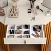 Penteadeira Camarim de Canto Glitter Albatroz Cinamomo Off White