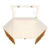 Penteadeira Camarim de Canto Glitter Albatroz Cinamomo Off White