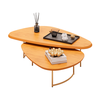 Mesa De Centro Petala Cedro Dj Moveis