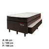 Unibox Servia Molas Ensacadas com Auxiliar Solteirão King 108x52 Titanio 