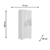 Roupeiro Maya 3P MDP Branco ACP MOVEIS