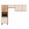Cozinha Paolla IPE/Off White Cristal 2 Portas com Vidro Nicioli