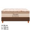 Conjunto Box Casal Executivo com Pillow Top e Molas Ensacadas 138x188 Softflex