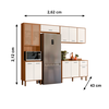Cozinha 4PCS AUDACIA 100% MDF BR/PRETO Nicioli