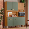 Cozinha Tropical Freijo/Verde/Ripado Freijo PTA FECHADA Nicioli