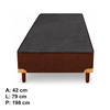 Base para Colchão Somie Suede Solteiro 79x30 Marrom Reconflex
