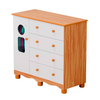 Comoda 1P Tedy New Branco Brilho/Amendoa Peroba