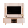 Bancada Com Painel Adele Off White Dj Moveis