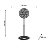 Ventilador De Coluna 40CM OSC TURBO 6P 220V PREMIUM PRETO Ventisol