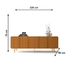 Buffet Salluti 2.2 Off White/Cinamomo HB Moveis