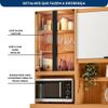 Armário Kit Murano 7 Portas 2 Gavetas 100% MDF Freijó UV/Off White Acetinado Poliman