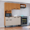 Cozinha Dora 10P 1G C/Balcão Dm Ripado/Off White Poquema