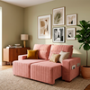 Sofa Manhattan Veludo Rose J.A ESTOFADOS
