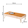 Mesa De Centro Cadenza Off White/Cinamomo HB Moveis