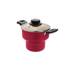 Cuscuzeira AA 16/000904 com Tampa de Vidro Cereja/Creme Única Luz