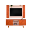 Rack Flat com Painel Trend Freijo/Off White DJ Moveis