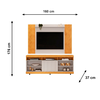 Rack Dili 1,60L Com Painel Trend Cedro/Bali DJ Moveis